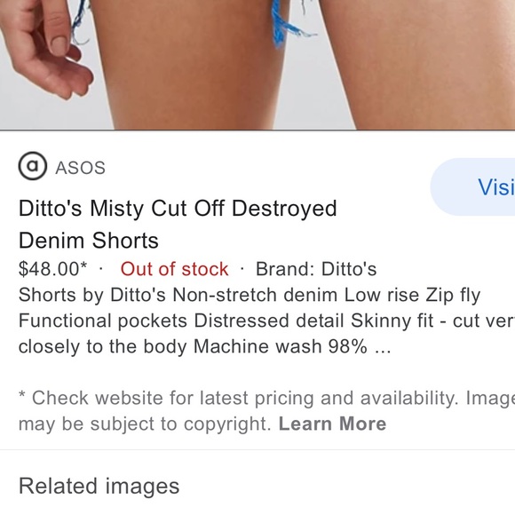 NWT Ditto’s Misty Mid-rise Jean Shorts - Picture 9 of 9